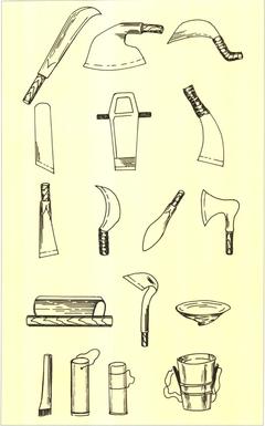 割漆前的準備工作及所需農工具